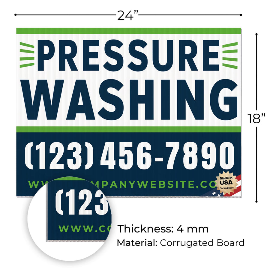 Pressure Washing Services Yard Sign Design 4 -  BFS-PWS-24X18-DS-D4-BFS-PWS--24X18-SS-D4