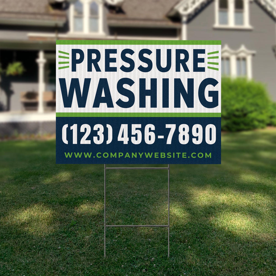 Pressure Washing Services Yard Sign Design 4 -  BFS-PWS-24X18-DS-D4-BFS-PWS--24X18-SS-D4