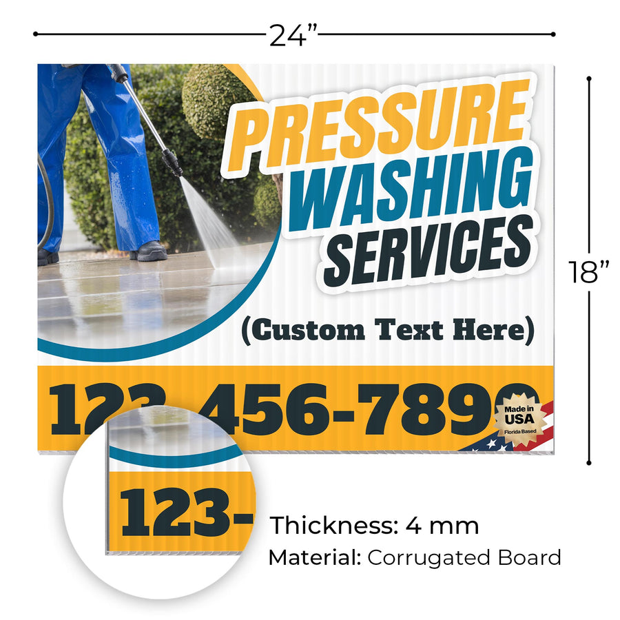 Pressure Washing Services Yard Sign Design 5 -  BFS-PWS-24X18-DS-D5-BFS-PWS--24X18-SS-D5