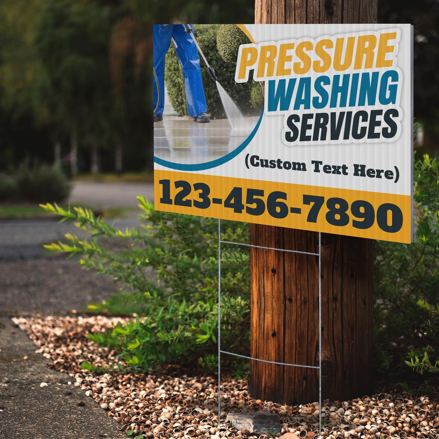 Pressure Washing Services Yard Sign Design 5 -  BFS-PWS-24X18-DS-D5-BFS-PWS--24X18-SS-D5