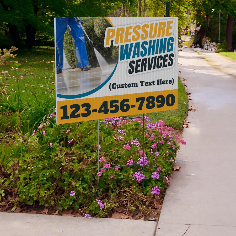 Pressure Washing Services Yard Sign Design 5 -  BFS-PWS-24X18-DS-D5-BFS-PWS--24X18-SS-D5