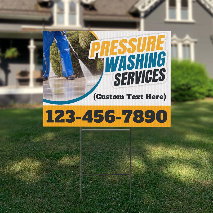 Pressure Washing Services Yard Sign Design 5 -  BFS-PWS-24X18-DS-D5-BFS-PWS--24X18-SS-D5