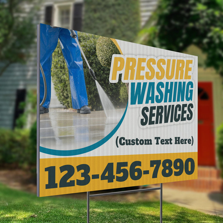 Pressure Washing Services Yard Sign Design 5 -  BFS-PWS-24X18-DS-D5-BFS-PWS--24X18-SS-D5