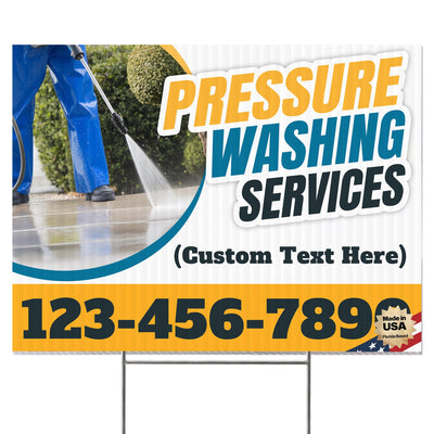 Pressure Washing Services Yard Sign Design 5 -  BFS-PWS-24X18-DS-D5-BFS-PWS--24X18-SS-D5