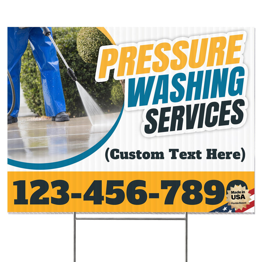 Pressure Washing Services Yard Sign Design 5 -  BFS-PWS-24X18-DS-D5-BFS-PWS--24X18-SS-D5