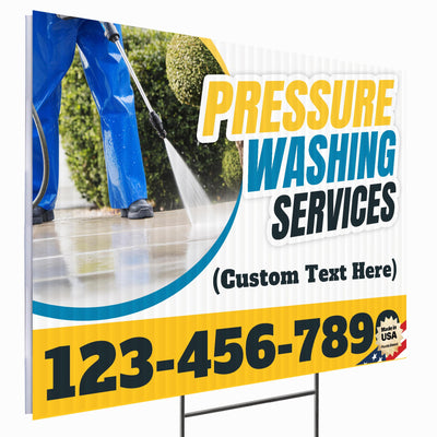 Pressure Washing Services Yard Sign Design 5 -  BFS-PWS-24X18-DS-D5-BFS-PWS--24X18-SS-D5