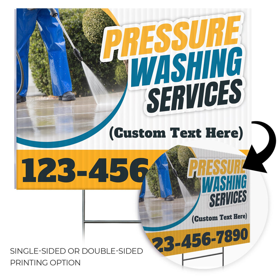Pressure Washing Services Yard Sign Design 5 -  BFS-PWS-24X18-DS-D5-BFS-PWS--24X18-SS-D5