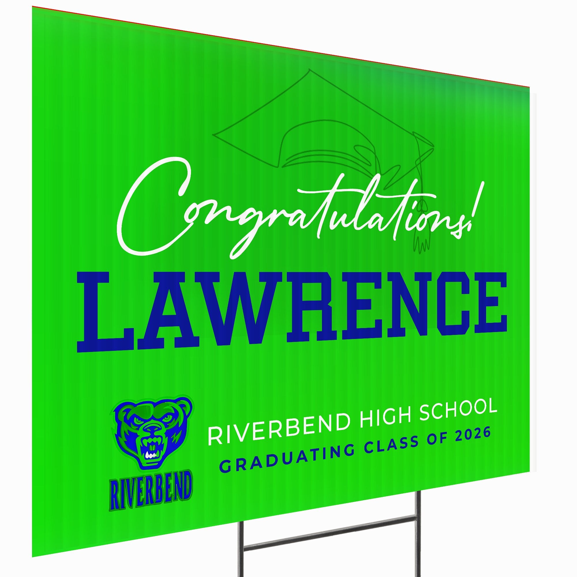 Riverbend High School Design 7 Yard Sign Wizards