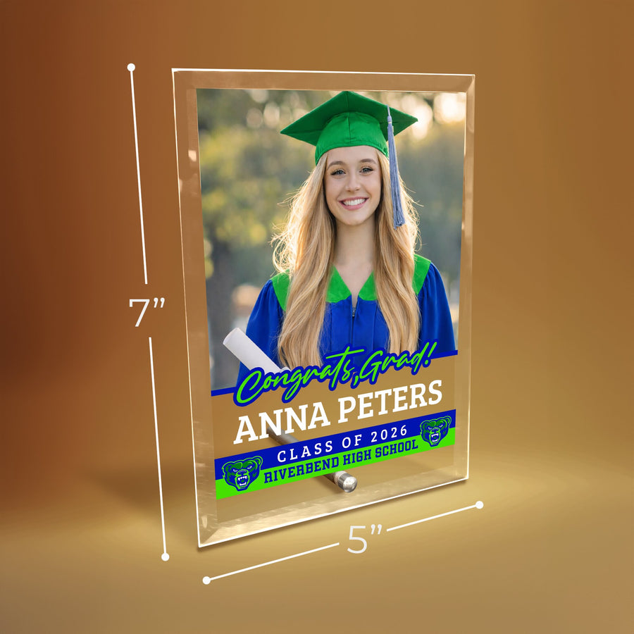 Riverbend High School Glass Plaque Design 2