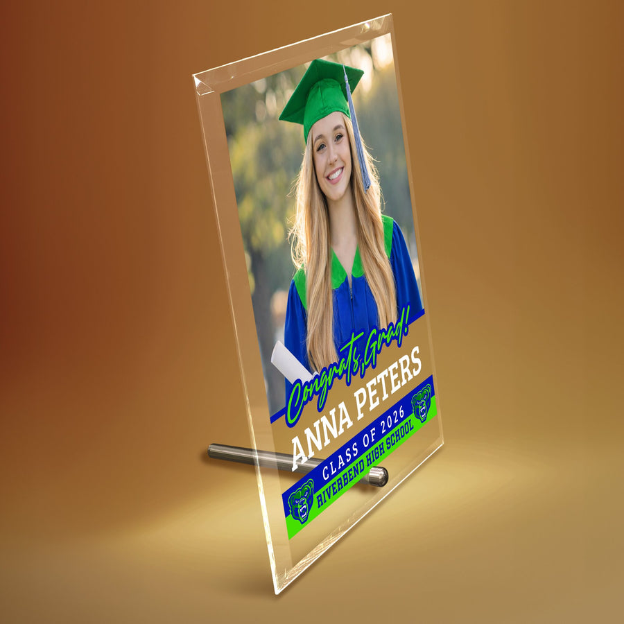 Riverbend High School Glass Plaque Design 2