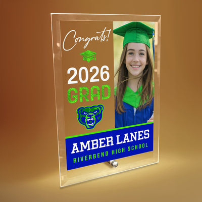 Riverbend High School Glass Plaque Design 4