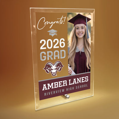 Riverview High School Glass Plaque Design 4