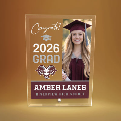 Riverview High School Glass Plaque Design 4