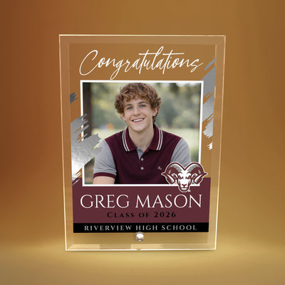 Riverview High School Glass Plaque Design 5