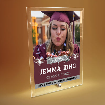 Riverview High School Glass Plaque Design 6