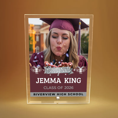 Riverview High School Glass Plaque Design 6
