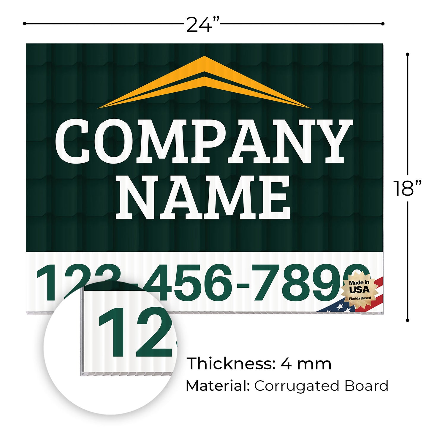 Roofing Services Yard Sign Design 1 -  BFS-RS-24x18-DS-D1-BFS-RS-24x18-SS-D1