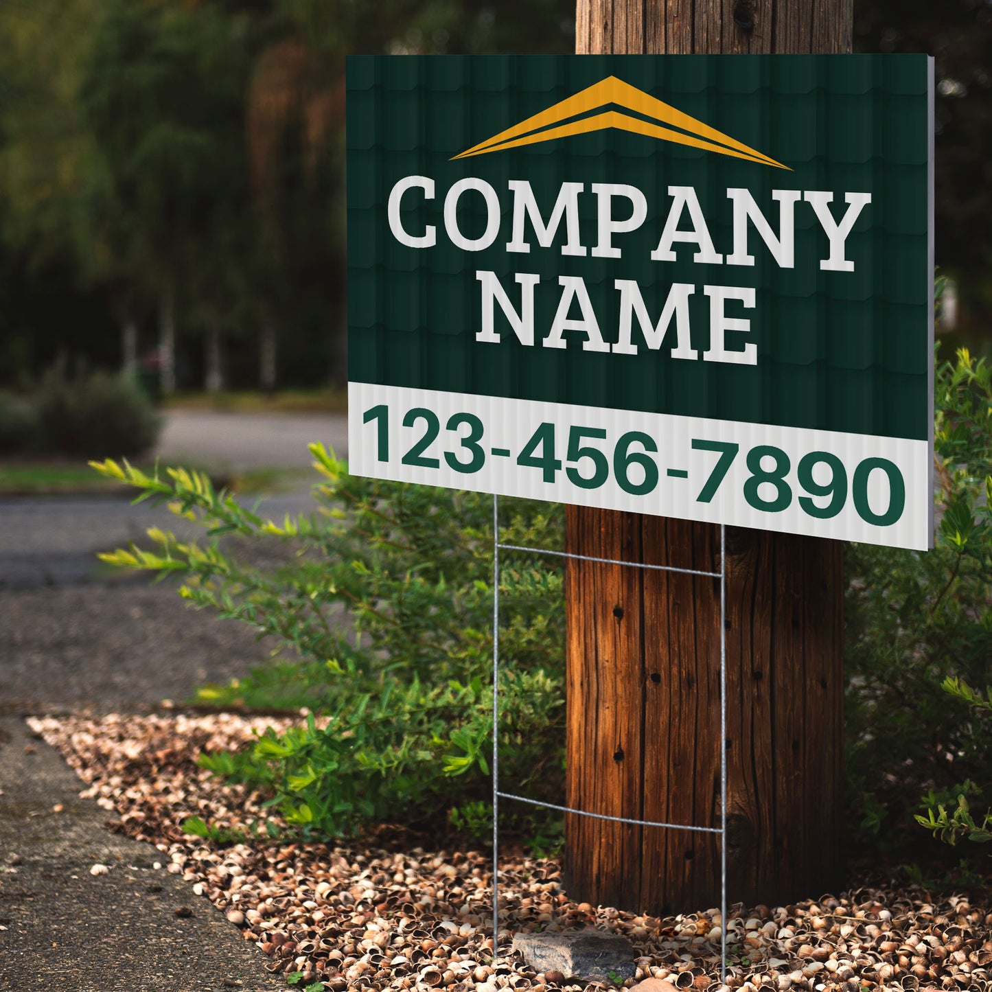 Roofing Services Yard Sign Design 1 -  BFS-RS-24x18-DS-D1-BFS-RS-24x18-SS-D1