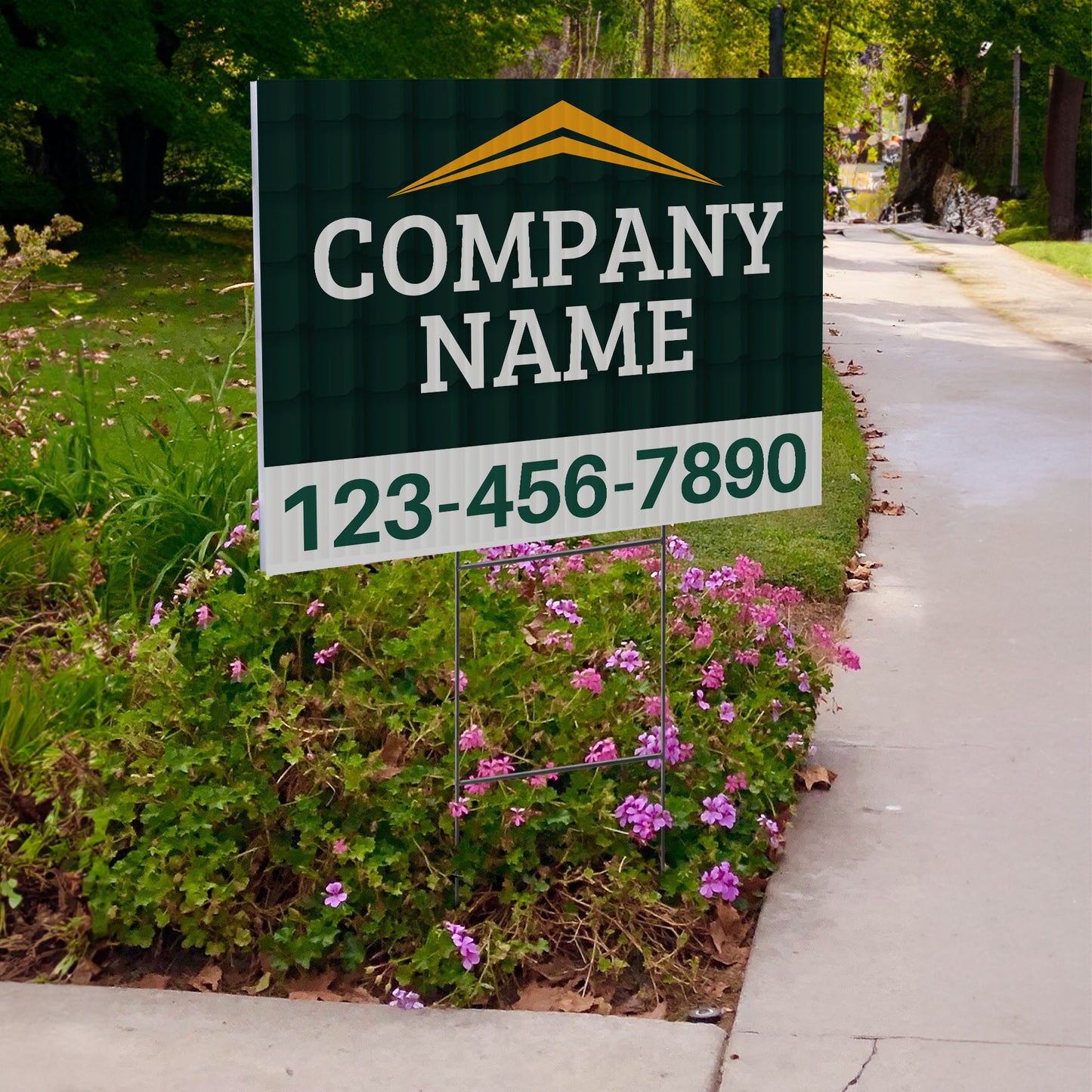 Roofing Services Yard Sign Design 1 -  BFS-RS-24x18-DS-D1-BFS-RS-24x18-SS-D1
