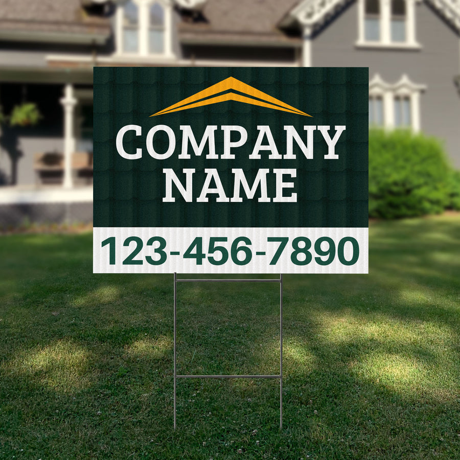 Roofing Services Yard Sign Design 1 -  BFS-RS-24x18-DS-D1-BFS-RS-24x18-SS-D1