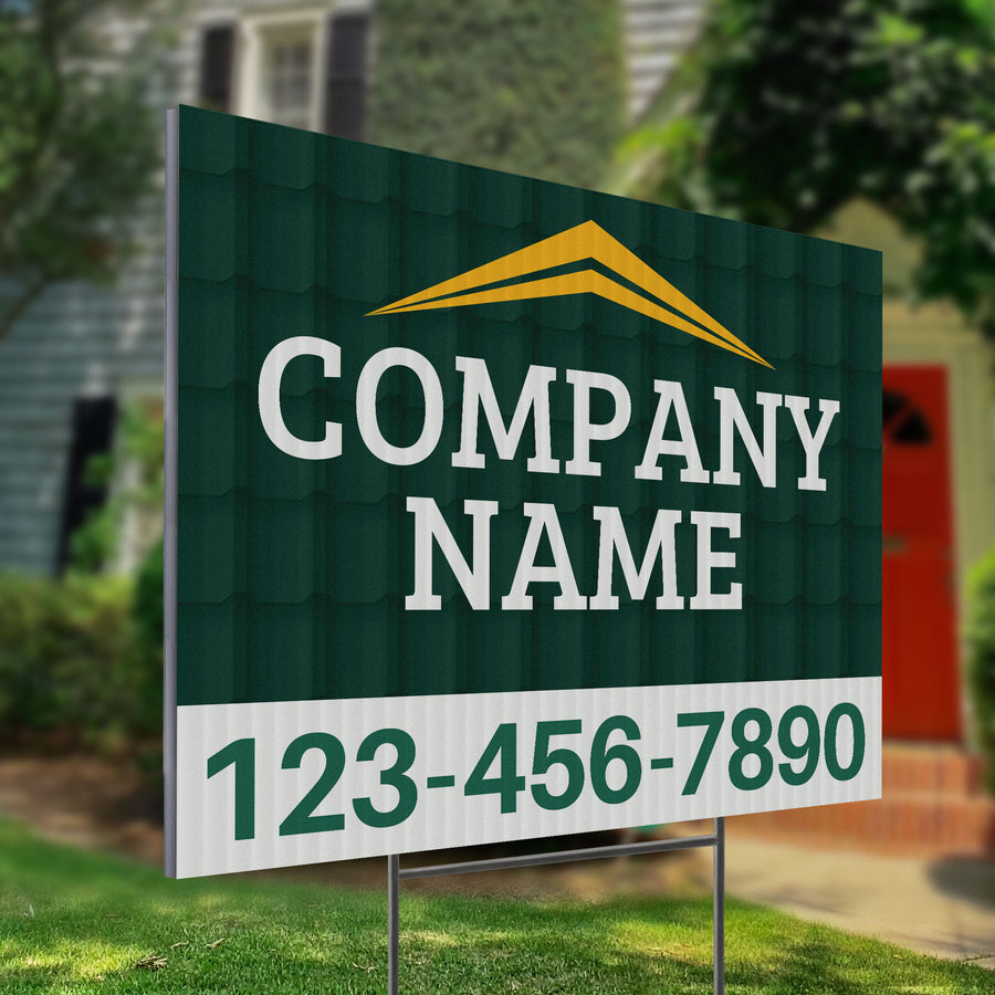 Roofing Services Yard Sign Design 1 -  BFS-RS-24x18-DS-D1-BFS-RS-24x18-SS-D1