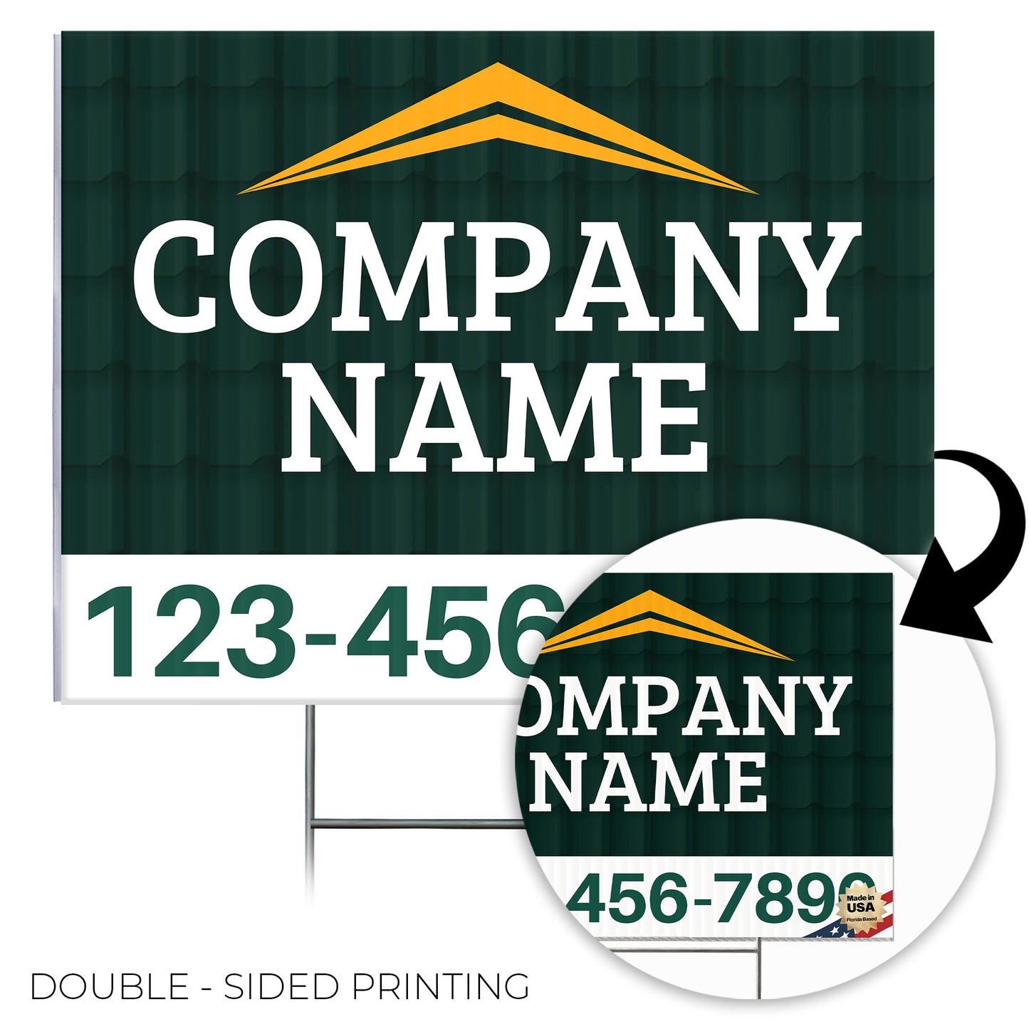 Roofing Services Yard Sign Design 1 -  BFS-RS-24x18-DS-D1-BFS-RS-24x18-SS-D1