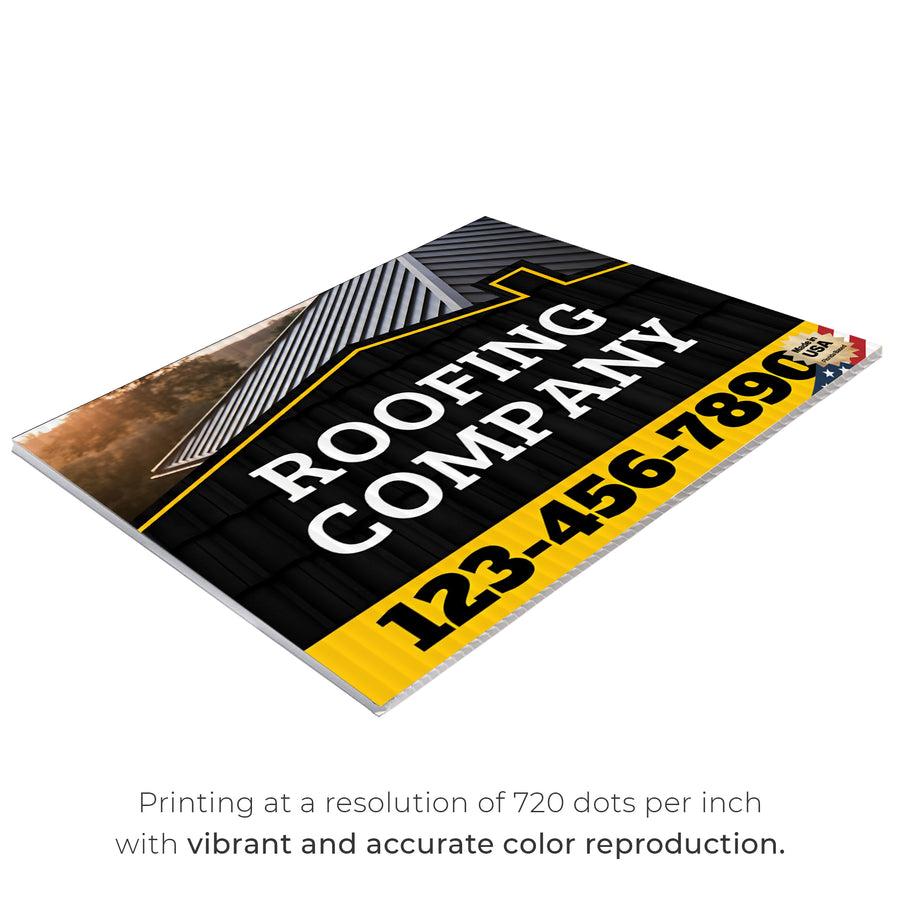 Roofing Services Yard Sign Design 4 -  BFS-RS-24x18-DS-D4-BFS-RS-24x18-SS-D4