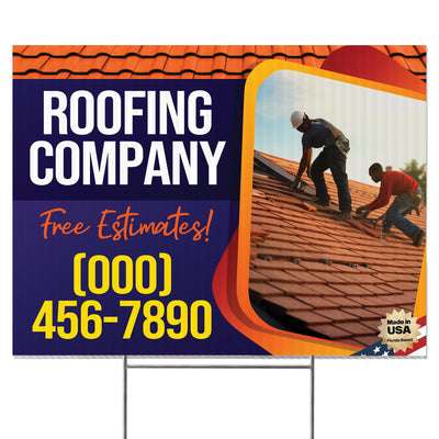 Roofing Services Yard Sign Design 7 -  BFS-RS-24x18-DS-D7-BFS-RS-24x18-SS-D7