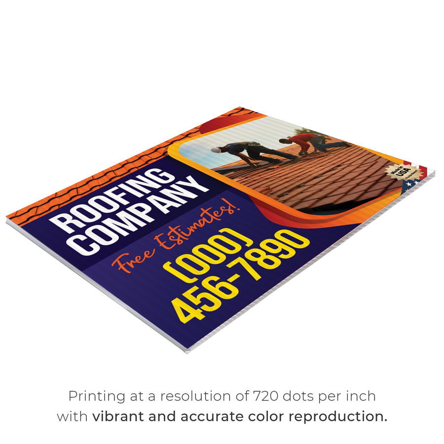 Roofing Services Yard Sign Design 7 -  BFS-RS-24x18-DS-D7-BFS-RS-24x18-SS-D7