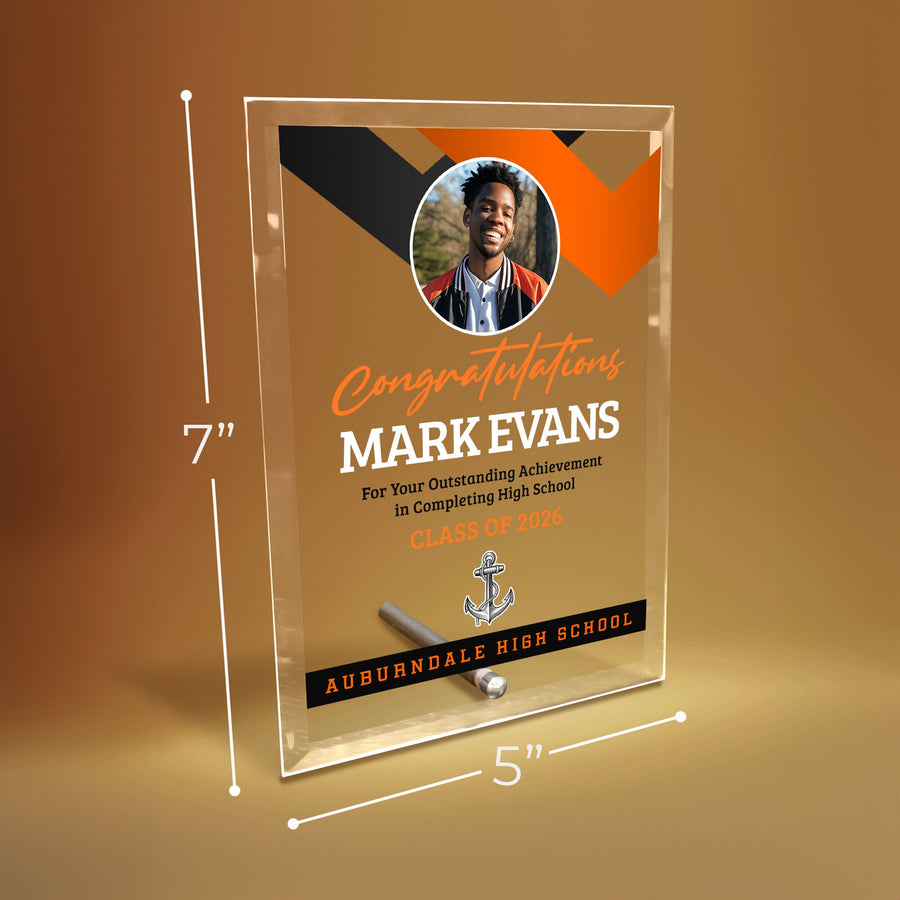 Sarasota High School Glass Plaque Design 1
