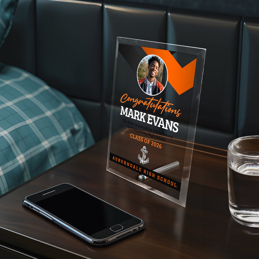 Sarasota High School Glass Plaque Design 1