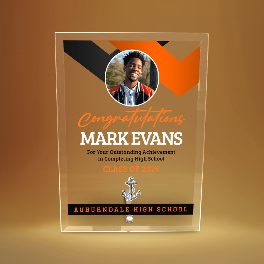 Sarasota High School Glass Plaque Design 1