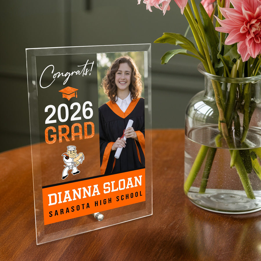 Sarasota High School Glass Plaque Design 4