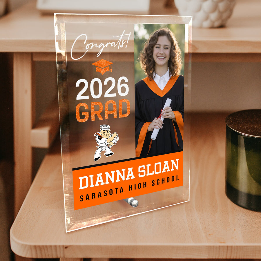 Sarasota High School Glass Plaque Design 4
