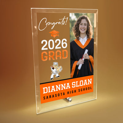 Sarasota High School Glass Plaque Design 4