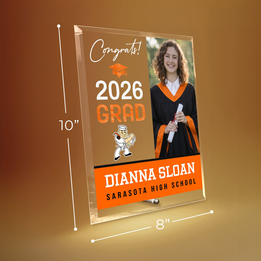 Sarasota High School Glass Plaque Design 4