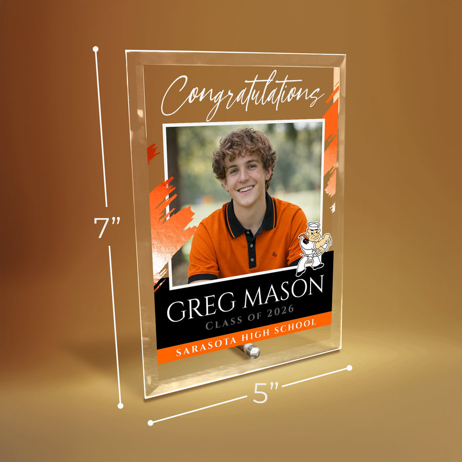 Sarasota High School Glass Plaque Design 5