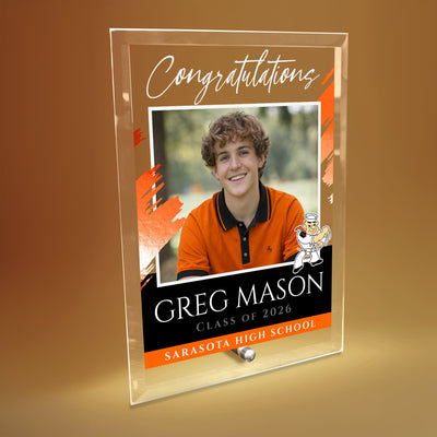 Sarasota High School Glass Plaque Design 5