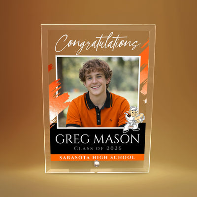 Sarasota High School Glass Plaque Design 5