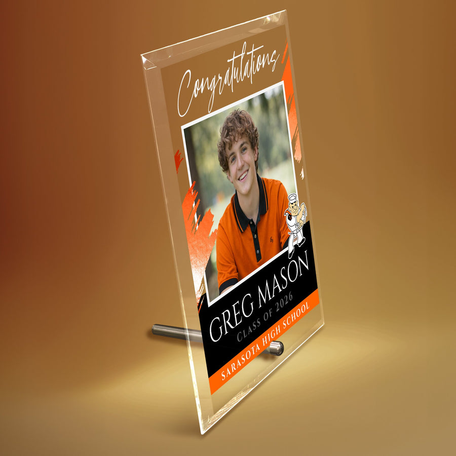 Sarasota High School Glass Plaque Design 5