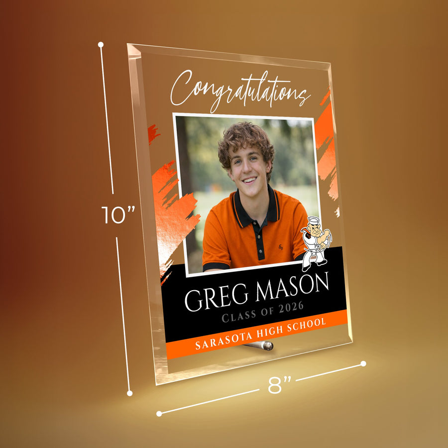 Sarasota High School Glass Plaque Design 5