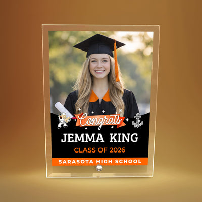 Sarasota High School Glass Plaque Design 6