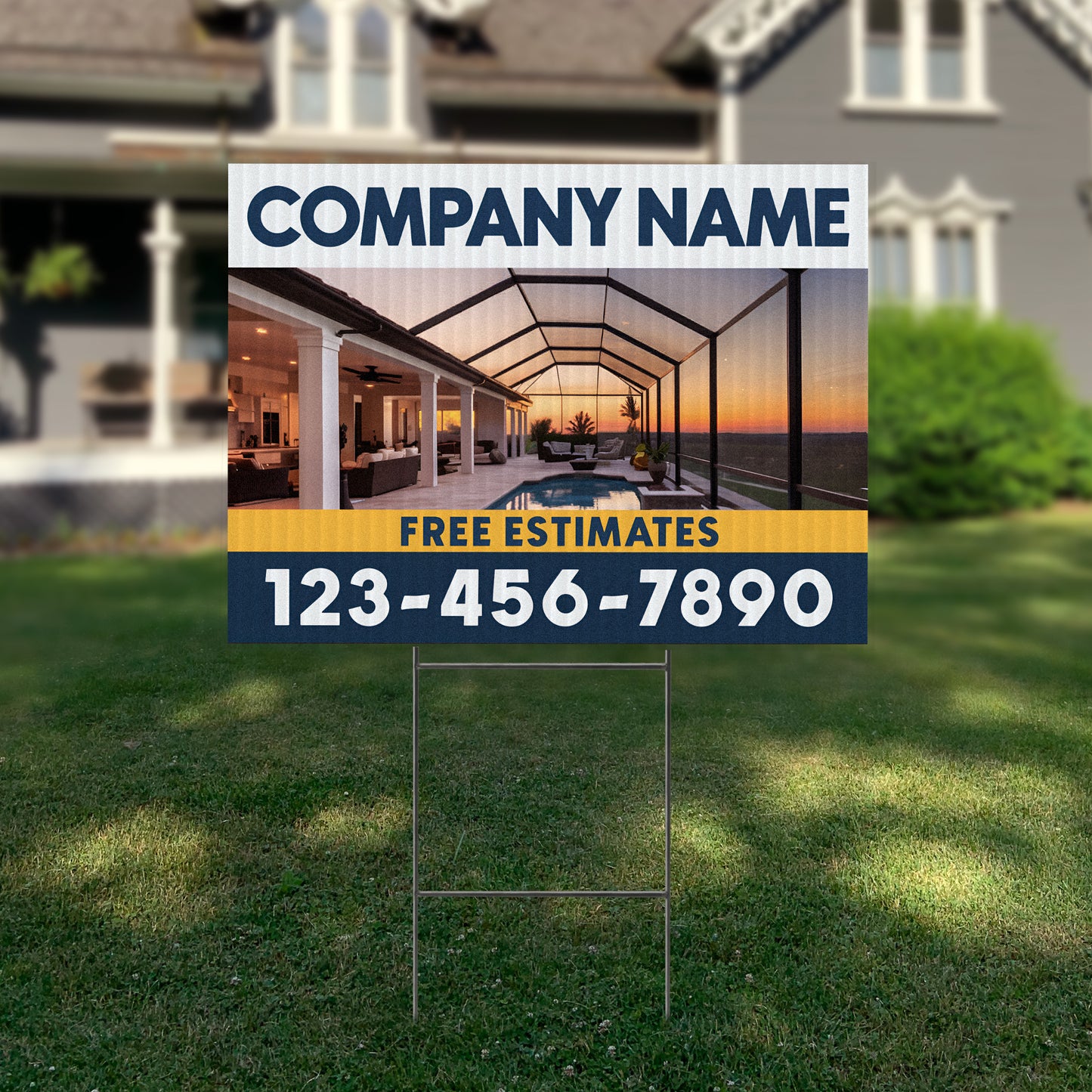 Screen Porch Repair Yard Sign D4 -  BFS-SP-24x18-DS-D4-BFS-SP-24x18-SS-D4