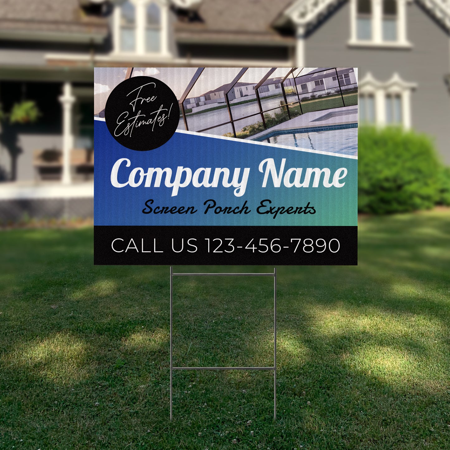 Screen Porch Repair Yard Sign D6 -  BFS-SP-24x18-DS-D6-BFS-SP-24x18-SS-D6