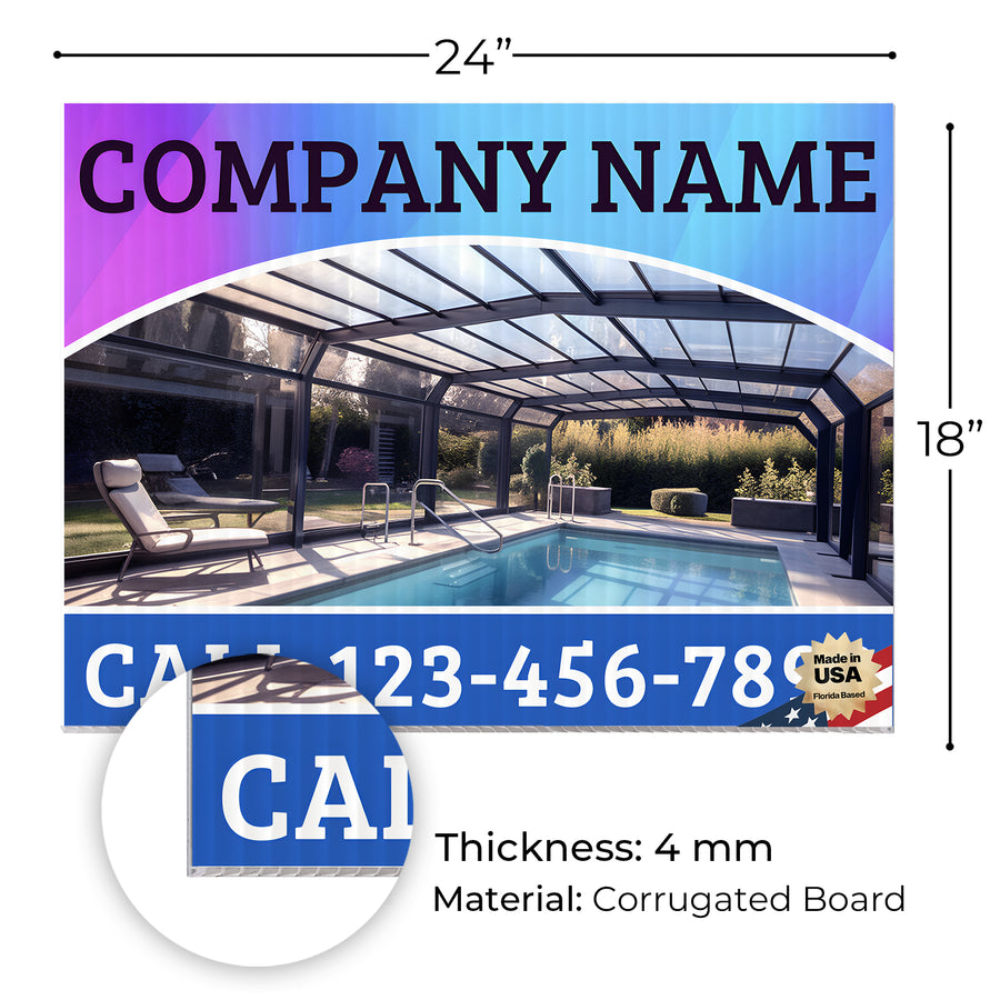 Screen Porch Repair Yard Sign D7 -  BFS-SP-24x18-DS-D7-BFS-SP-24x18-SS-D7