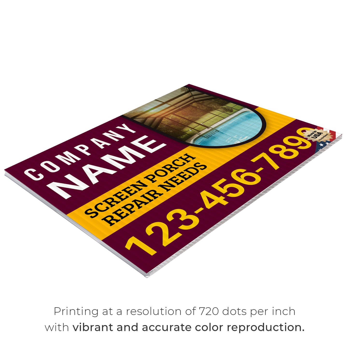 Screen Porch Repair Yard Sign D8 -  BFS-SP-24x18-DS-D8-BFS-SP-24x18-SS-D8