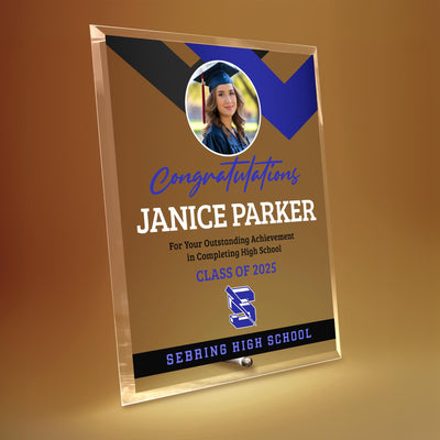 Sebring High School Glass Plaque Design 1