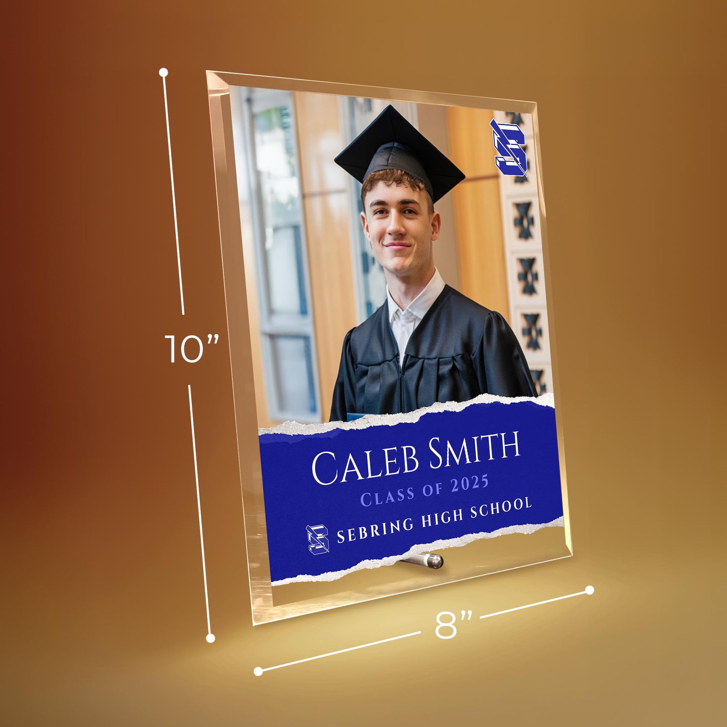 Sebring High School Glass Plaque Design 3