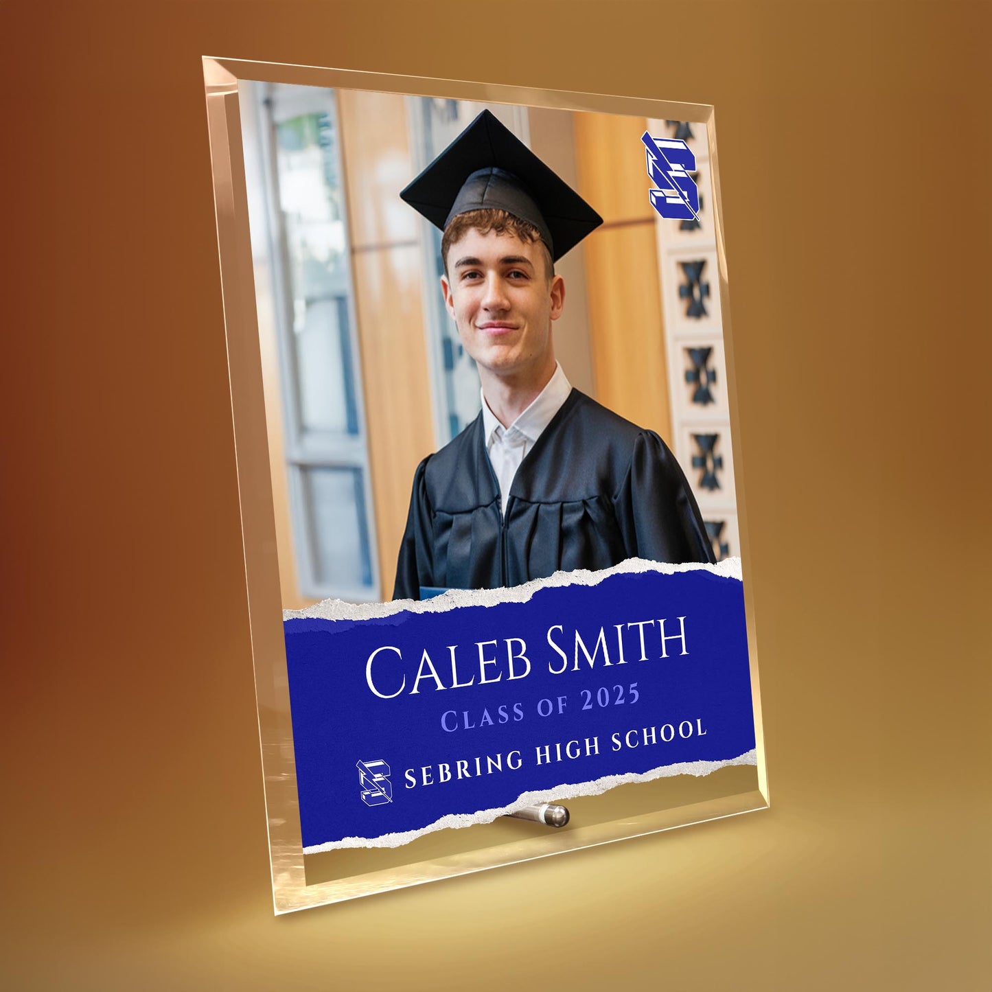 Sebring High School Glass Plaque Design 3