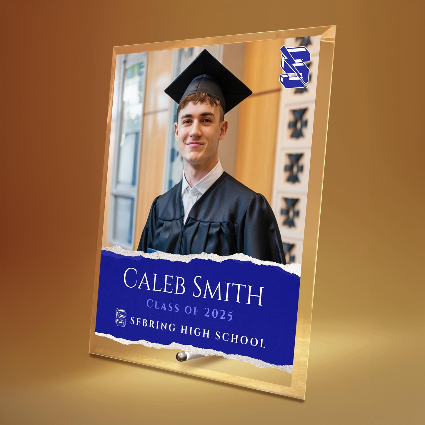 Sebring High School Glass Plaque Design 3